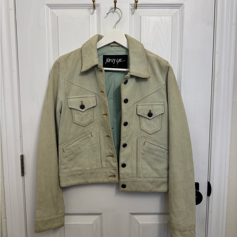Nasty Gal Mint Suede Jacket